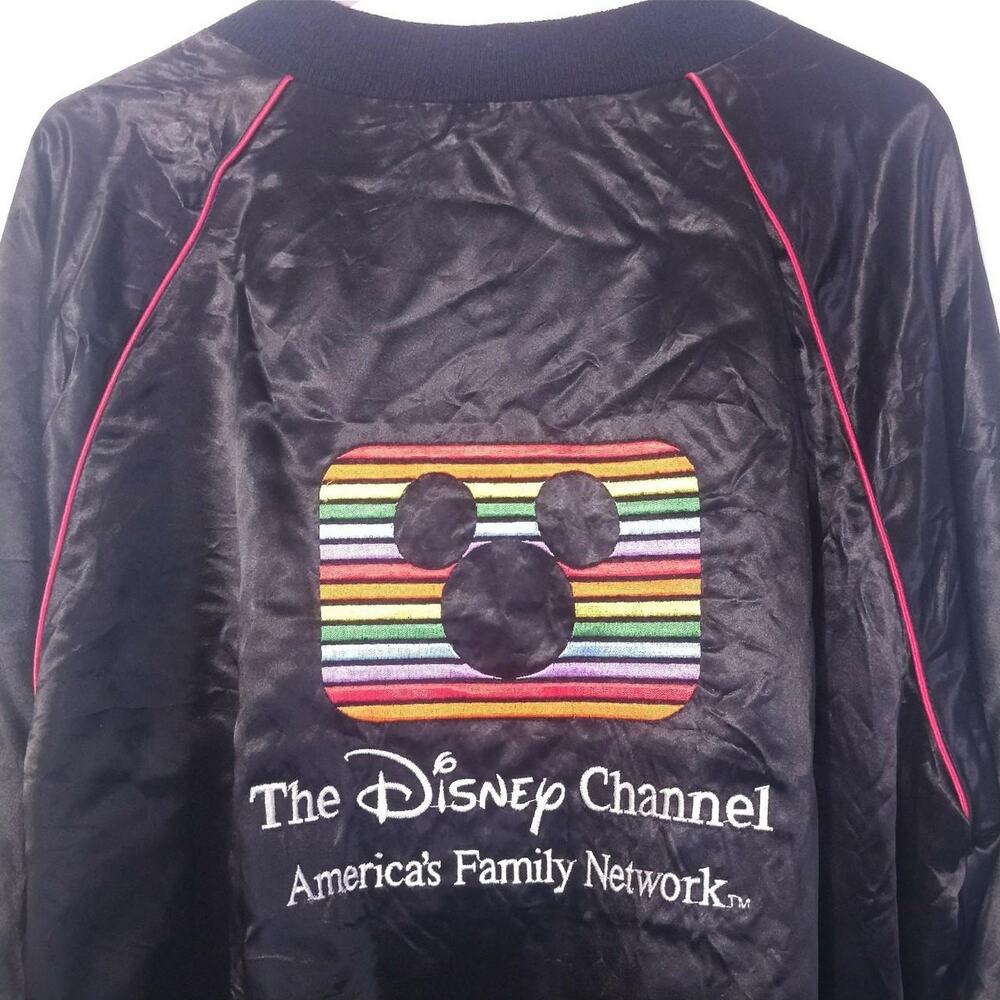 Disney Channel Employee Satin Jacket rare vintage cast member 90s mickey mouse